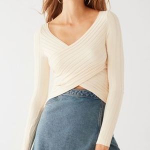 Delaney Surplice Sweater